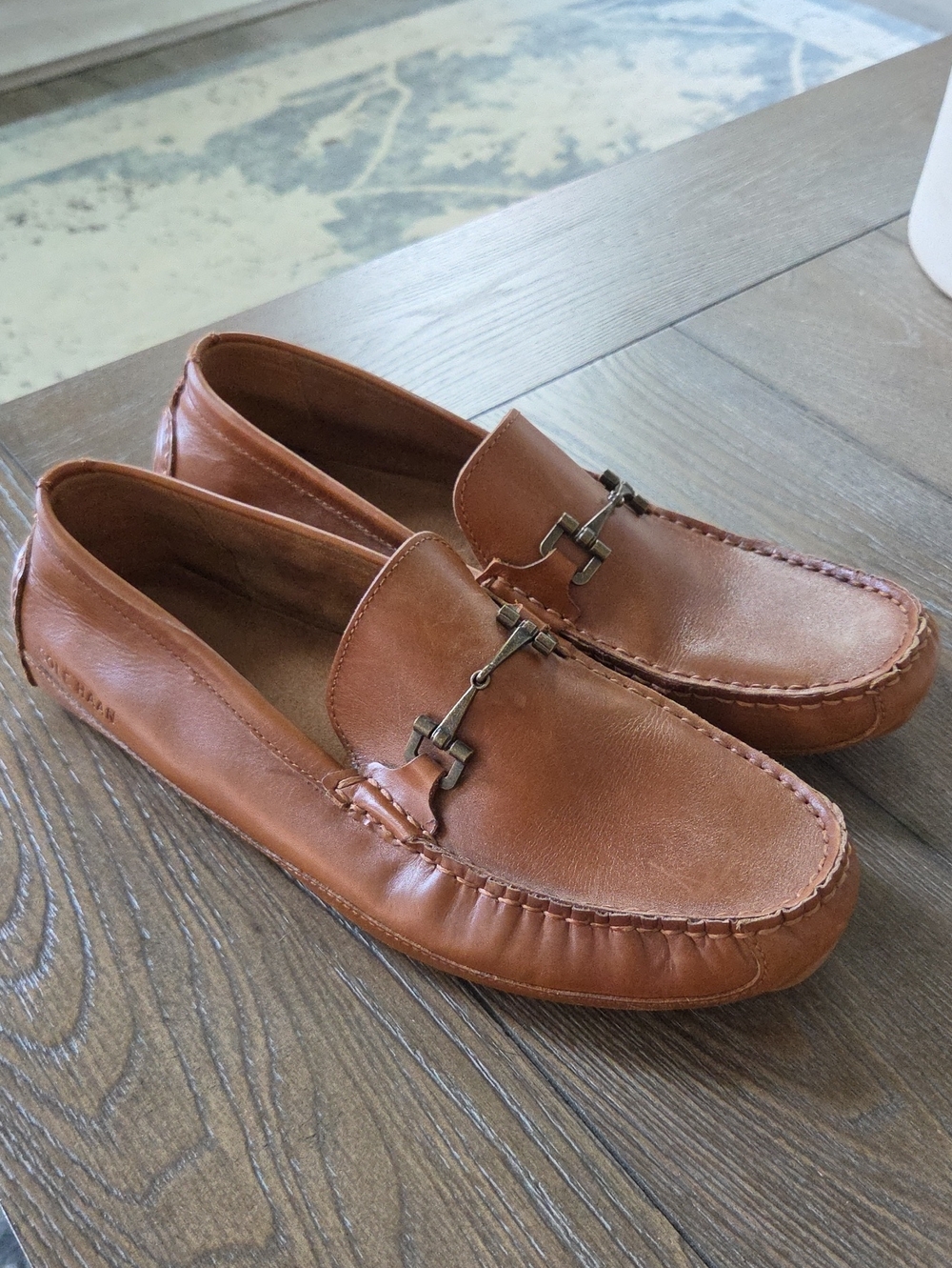 Cole Haan Men’s Tan Leather Bit Loafers